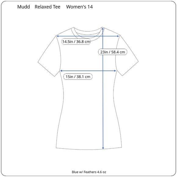 Mudd Women’s Relaxed Feathers Design Blouse Tee Blue Loose Fit Size 14 - Picture 6 of 6